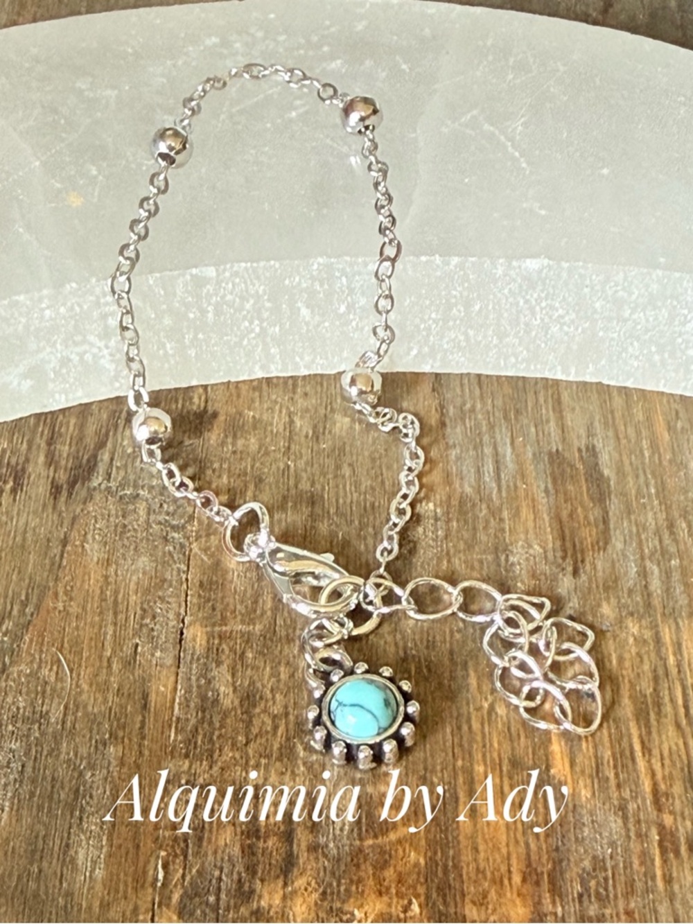 Alquimia by Ady Silver Bracelet with Turquoise Charm